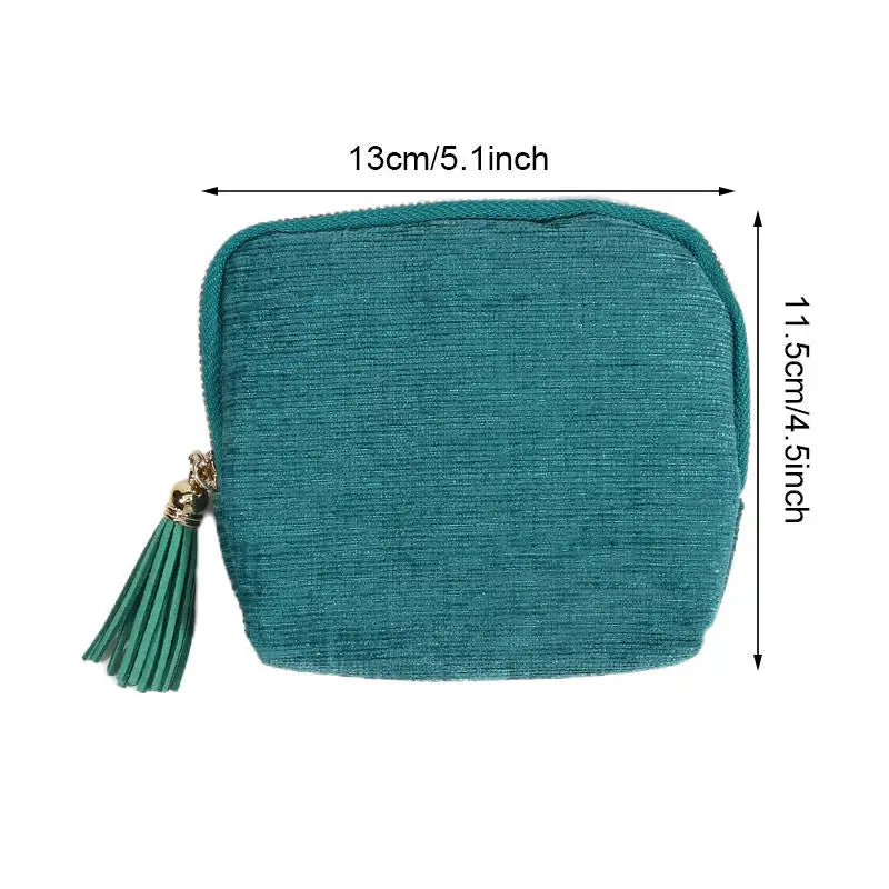 Multi-layer Tassel Jewelry Pouch Bag Organizer - Purple