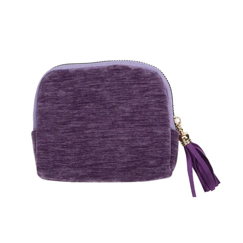 Multi-layer Tassel Jewelry Pouch Bag Organizer - Red