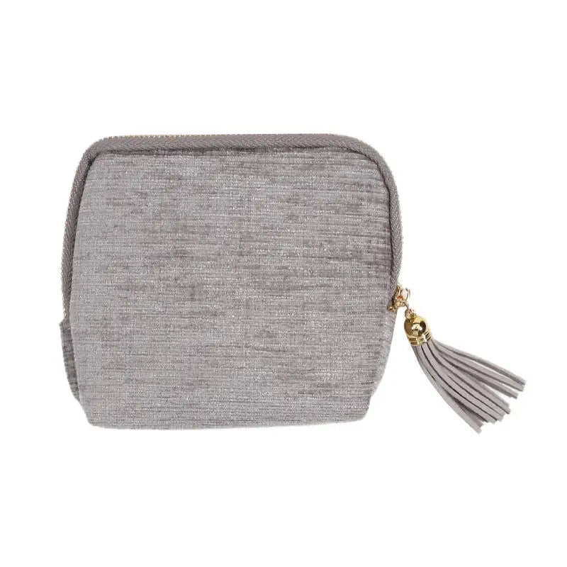 Multi-layer Tassel Jewelry Pouch Bag Organizer - Pink