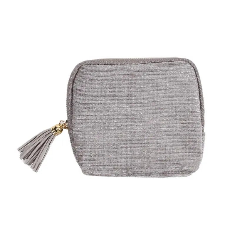 Multi-layer Tassel Jewelry Pouch Bag Organizer - Pink