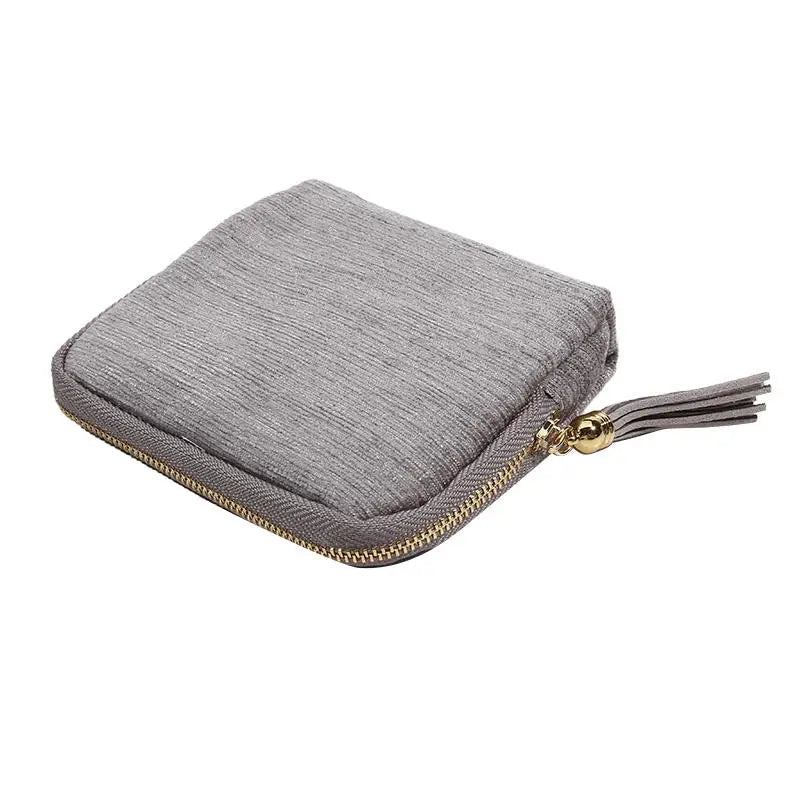 Multi-layer Tassel Jewelry Pouch Bag Organizer - Red