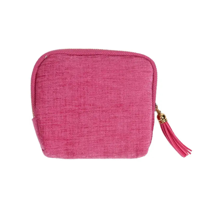 Multi-layer Tassel Jewelry Pouch Bag Organizer - Purple