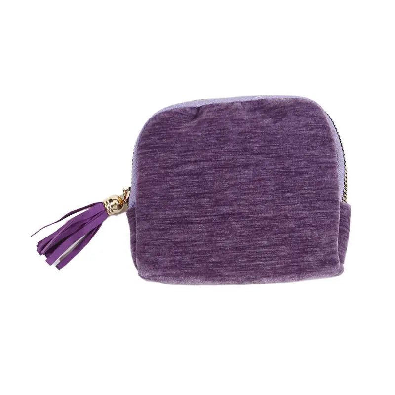 Multi-layer Tassel Jewelry Pouch Bag Organizer - Light Sky Blue