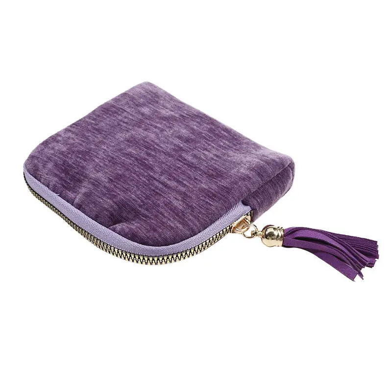 Multi-layer Tassel Jewelry Pouch Bag Organizer - Pink